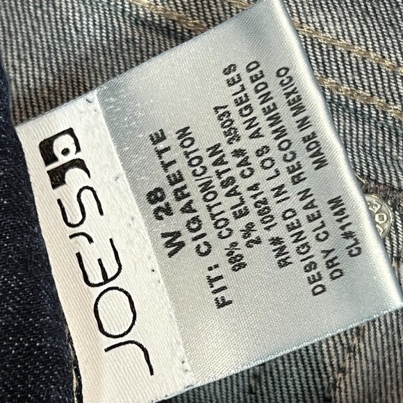 Joe's Jeans Cigarette Fit Women's Size 28 Blue Low Rise Tapered Leg 29 in Inseam - Picture 14 of 16